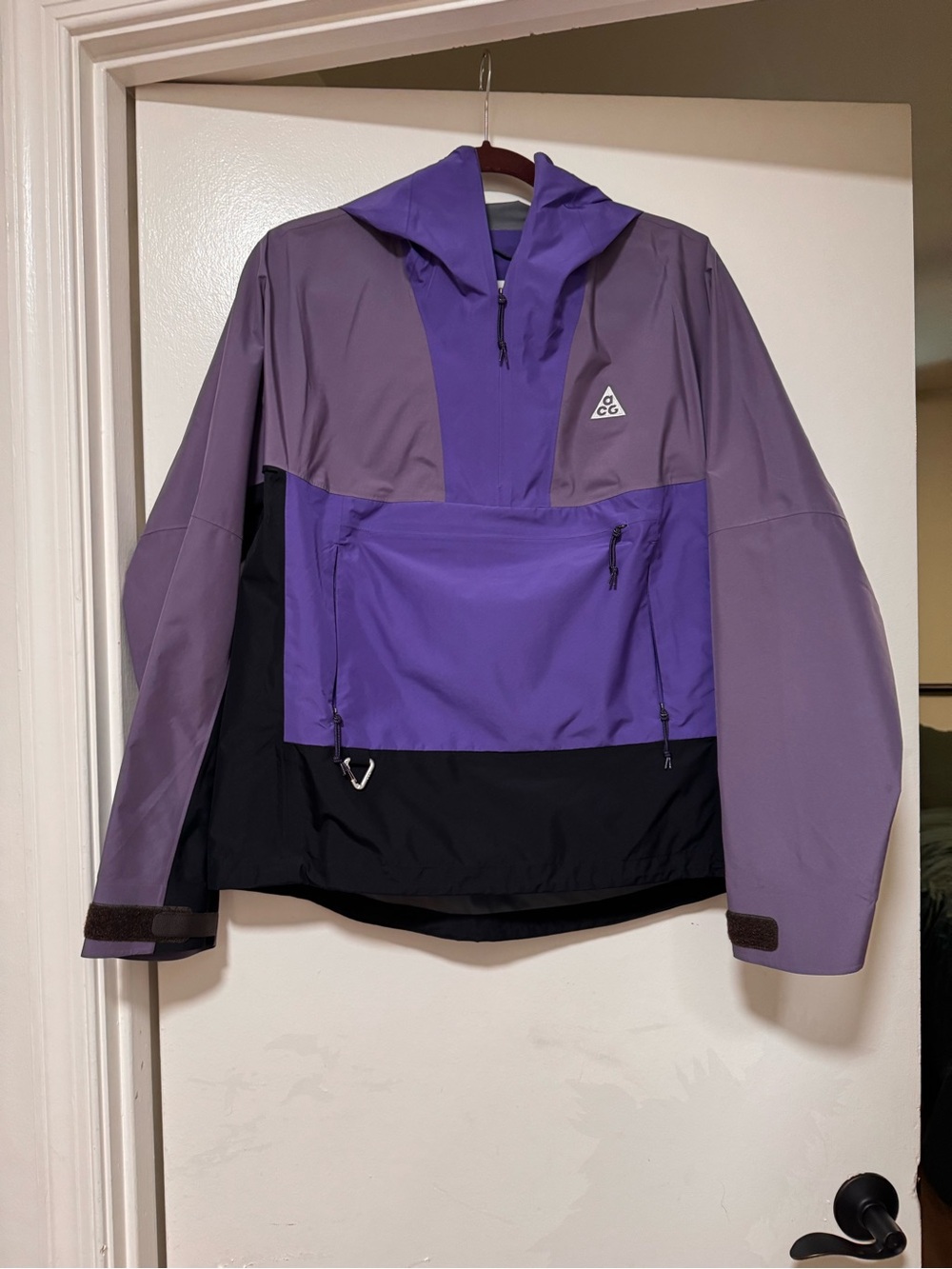 Nike ACG Purple and Black Kids' Colorblock Anorak